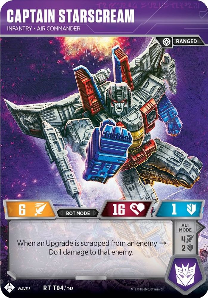 Captain Starscream - Infantry Air Commander, Foil, front