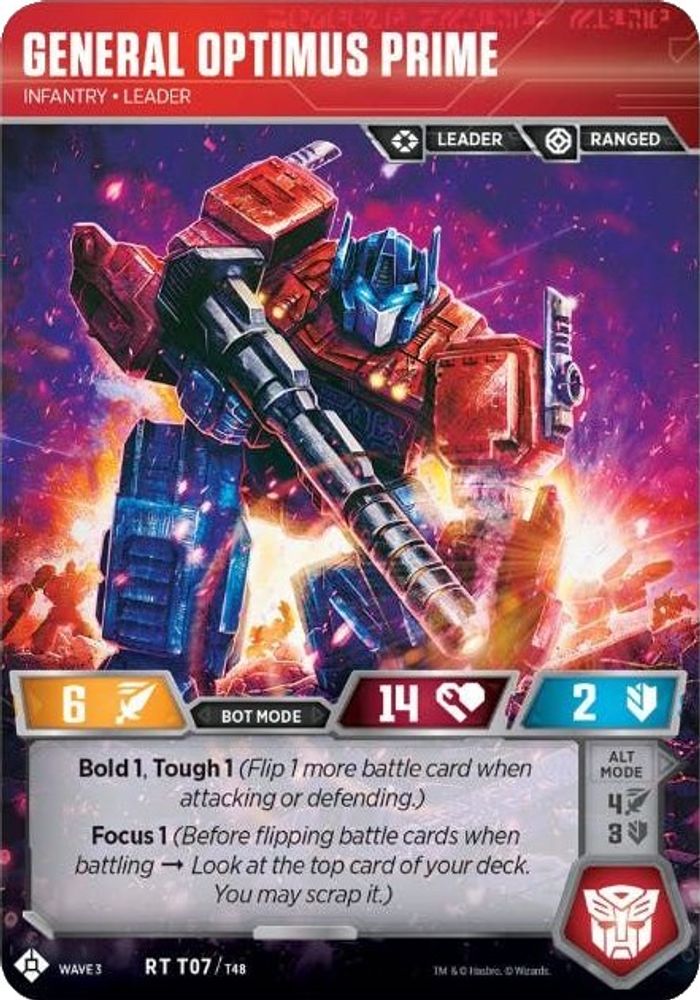 General Optimus Prime - Infantry Leader, Foil, front
