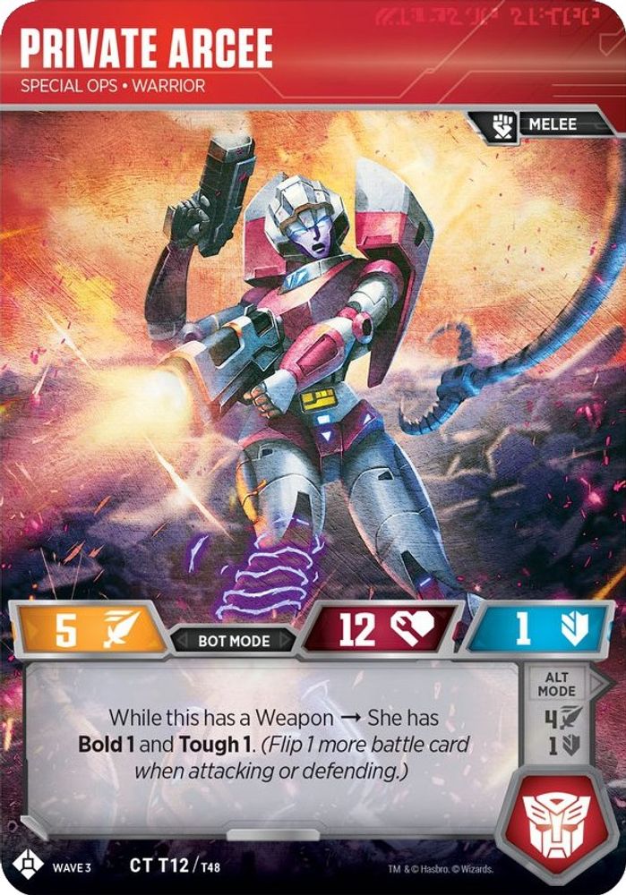 Private Arcee - Special Ops Warrior, Foil, front