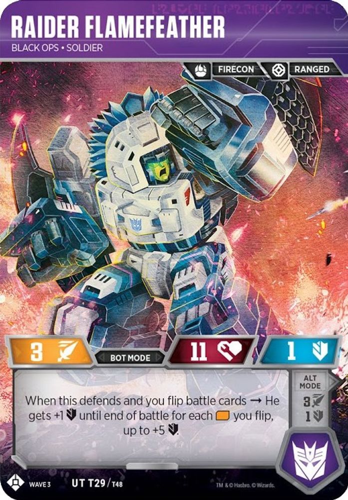 Raider Flamefeather - Black Ops Soldier, Foil, front