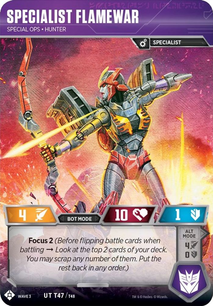 Specialist Flamewar - Special Ops Hunter, Foil, front