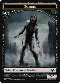 Zombie // Emblem - Wrenn and Six Double-Sided Token, Modern Horizons