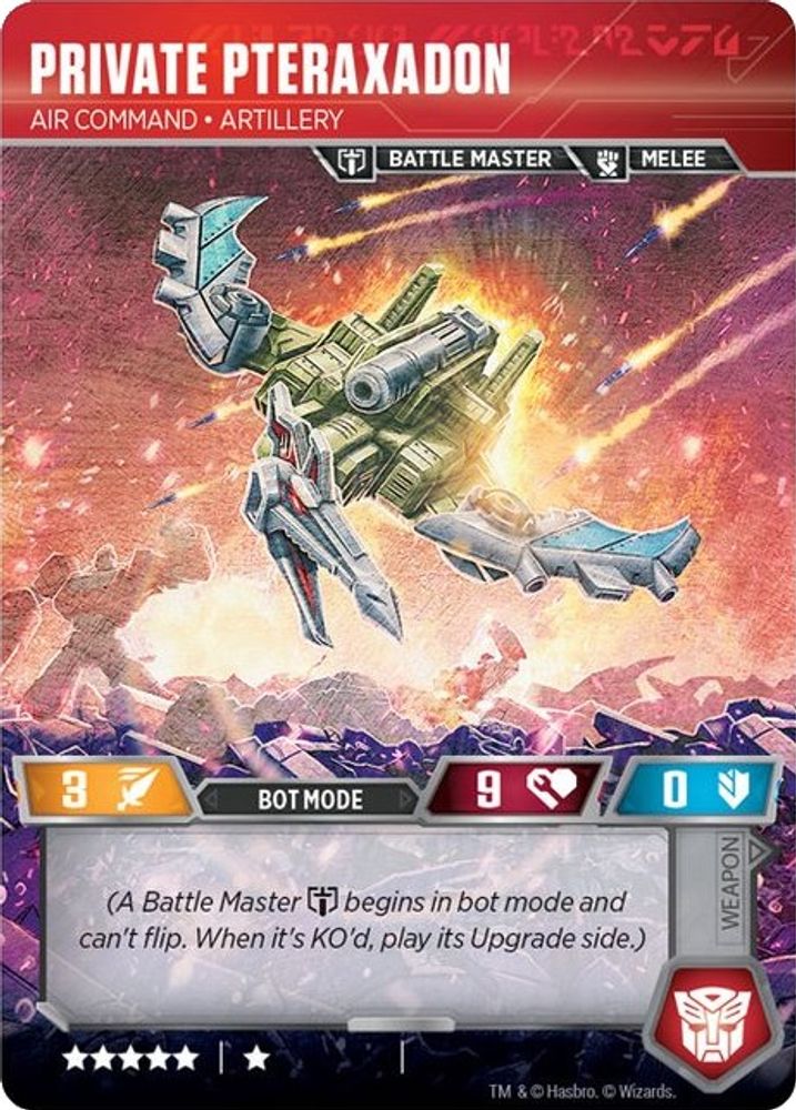 Private Pteraxadon - Air Command Artillery // Binary Edgewing Scythe, Foil, front