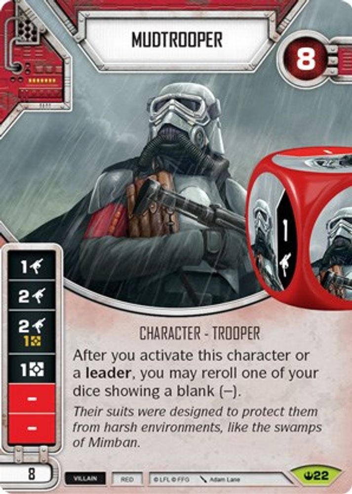 Mudtrooper, Card-and-die, front