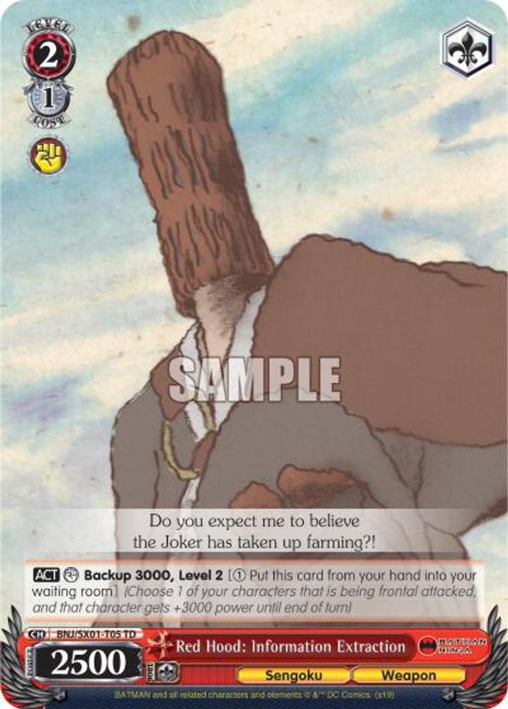 Red Hood: Information Extraction, Standard, front