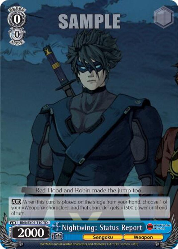 Nightwing: Status Report, Standard, front
