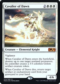 Cavalier of Dawn, Prerelease Cards