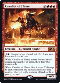 Cavalier of Flame, Prerelease Cards