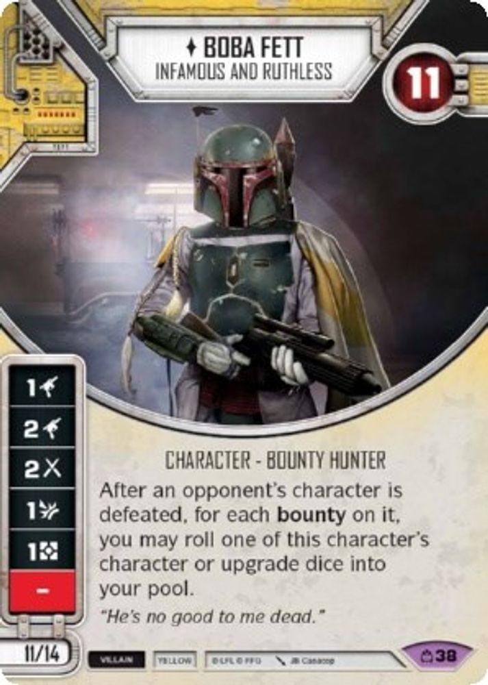 Boba Fett - Infamous and Ruthless (Card Only), Standard, front