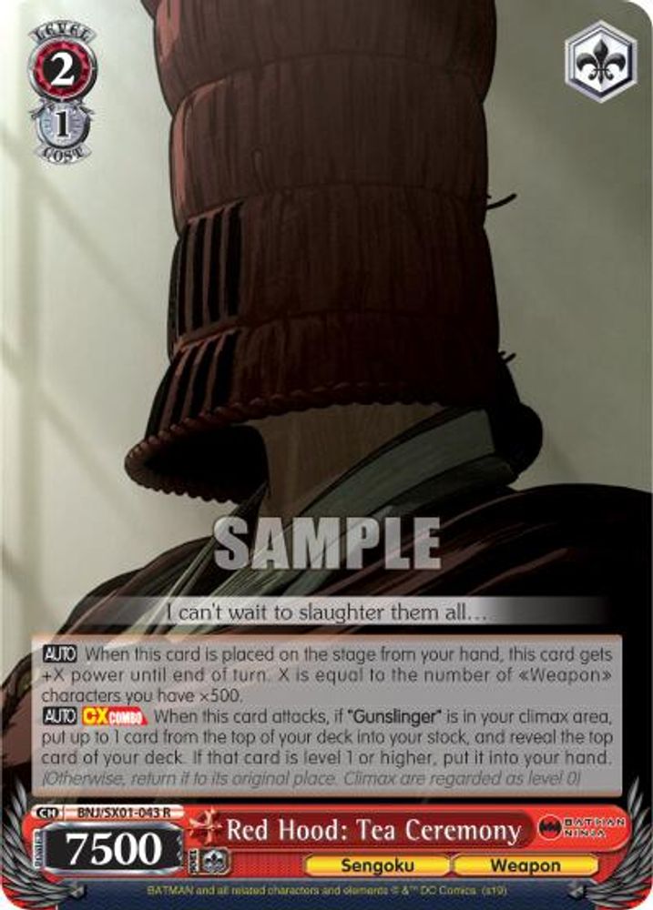 Red Hood: Tea Ceremony, Standard, front