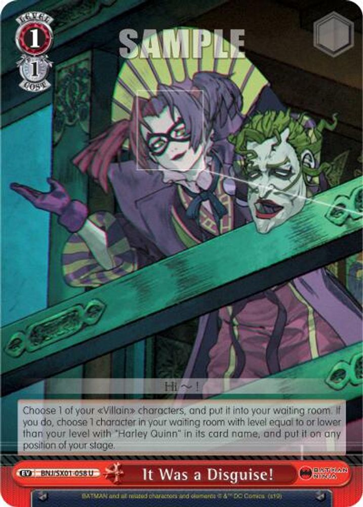 It Was a Disguise!, Standard, front