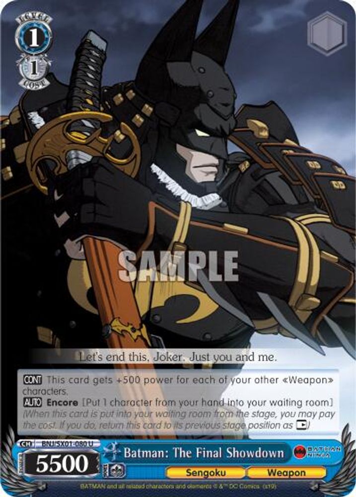 Batman: The Final Showdown, Standard, front