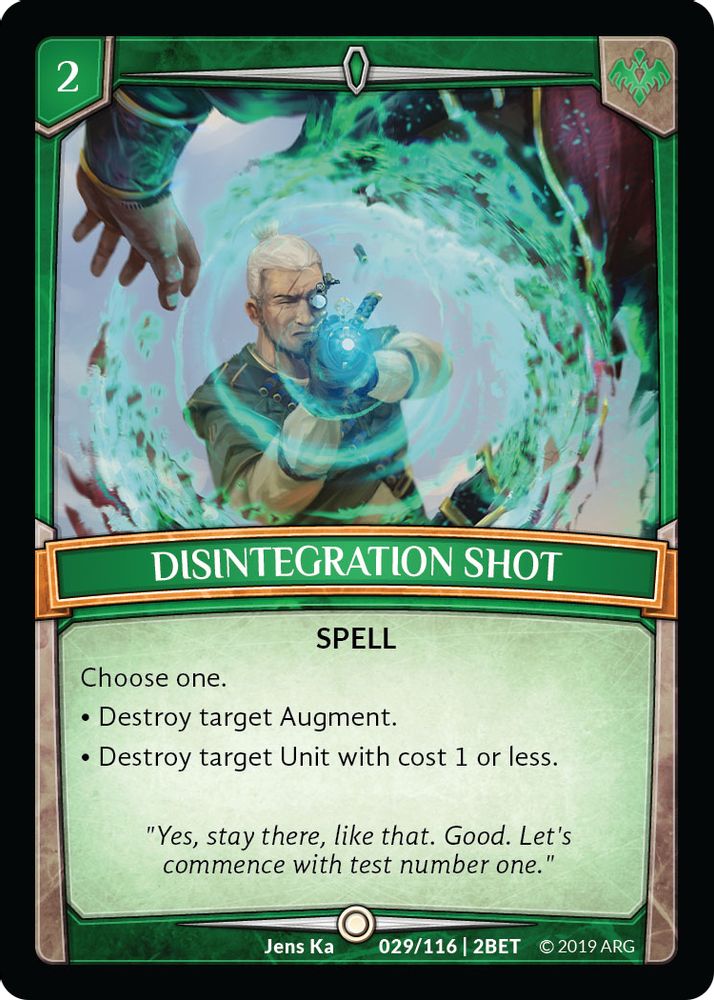 Disintegration Shot, Standard, front