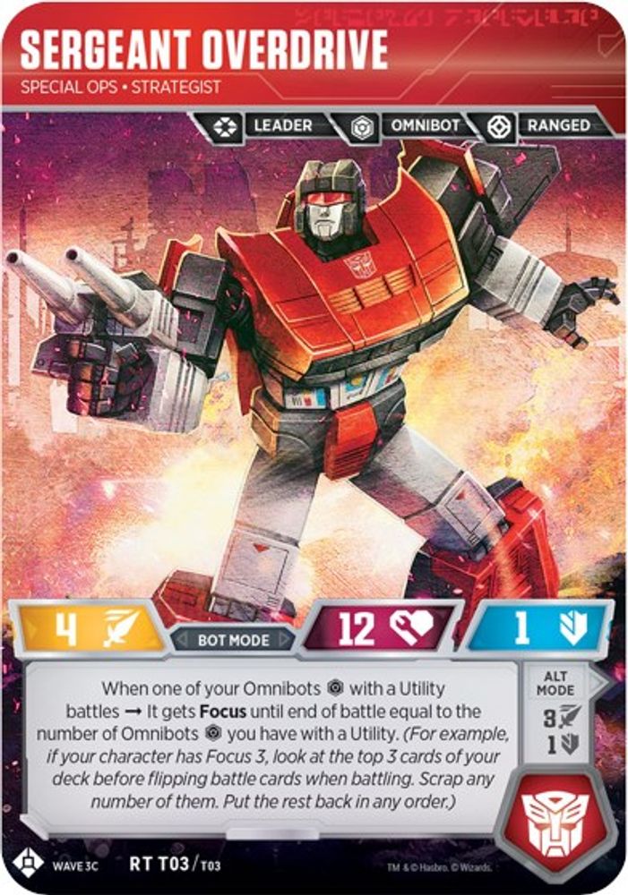 Sergeant Overdrive - Special Ops Strategist, Standard, front