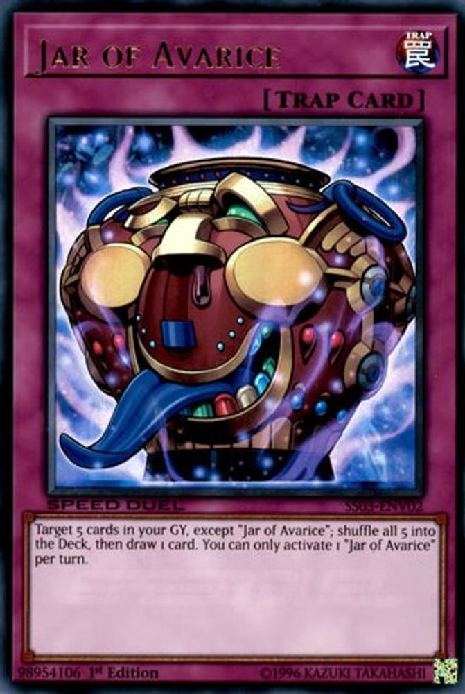 Jar of Avarice, 1st-edition, front