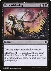 Dark Withering, Commander 2019