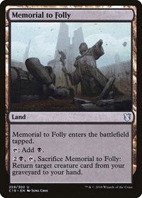 Memorial to Folly, Commander 2019