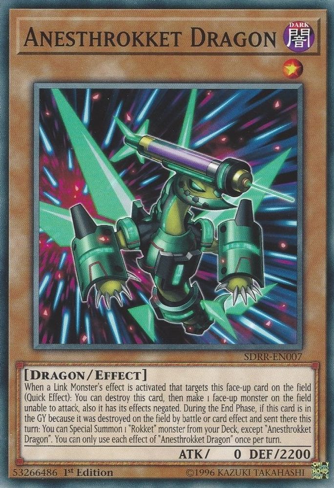 Anesthrokket Dragon, 1st-edition, front