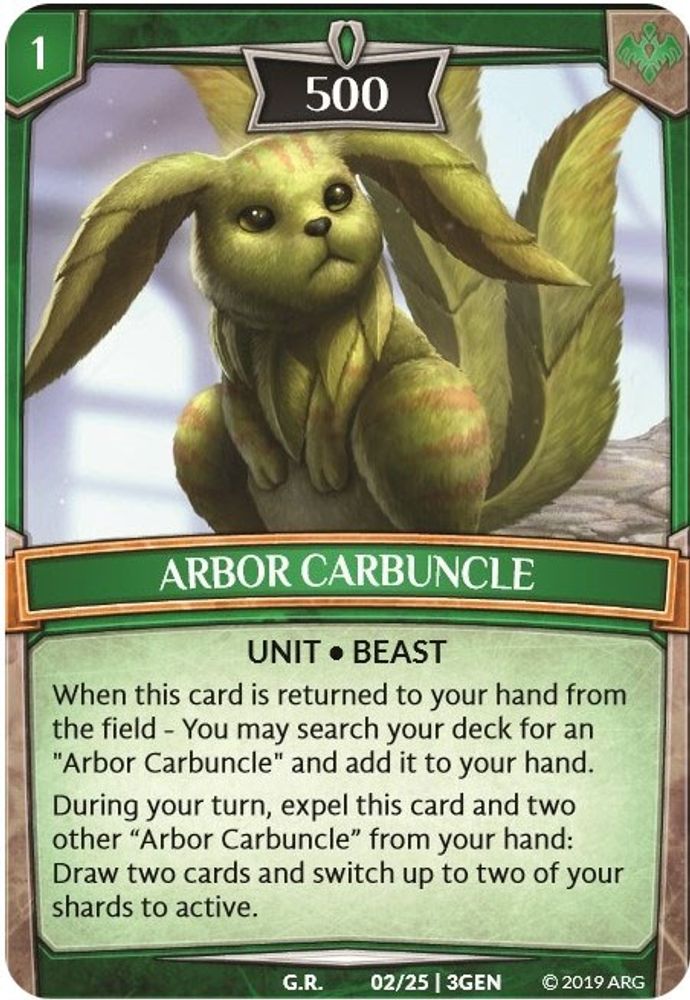 Arbor Carbuncle, Standard, front