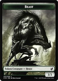 Beast (013) // Wurm Double-Sided Token, Commander 2019