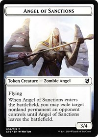 Angel of Sanctions // Horror Double-Sided Token, Commander 2019