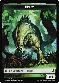 Beast (014) // Wurm Double-Sided Token, Commander 2019