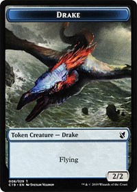 Drake // Human Double-Sided Token, Commander 2019