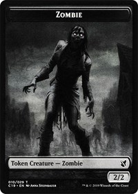 Zombie (010) // Zombie (011) Double-Sided Token, Commander 2019