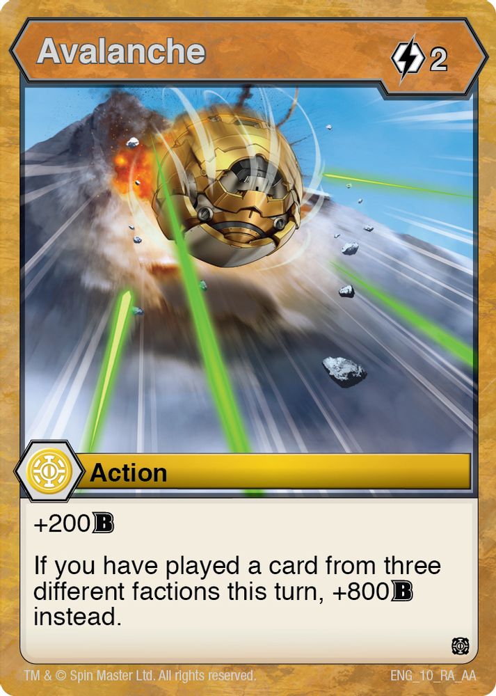 Avalanche, Standard, front