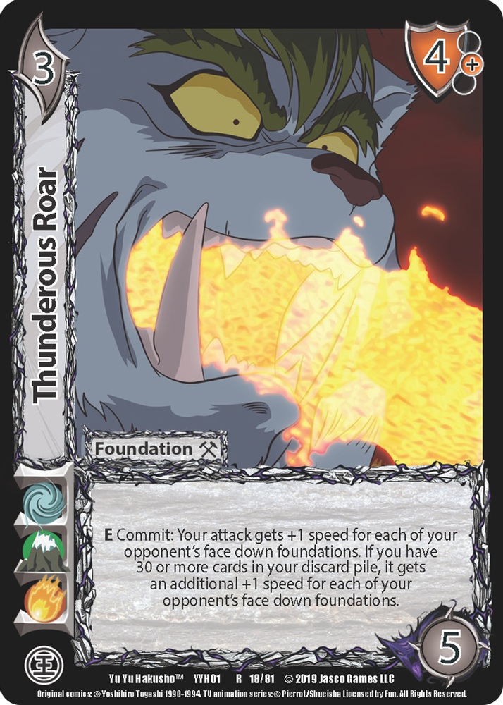 Thunderous Roar, Standard, front