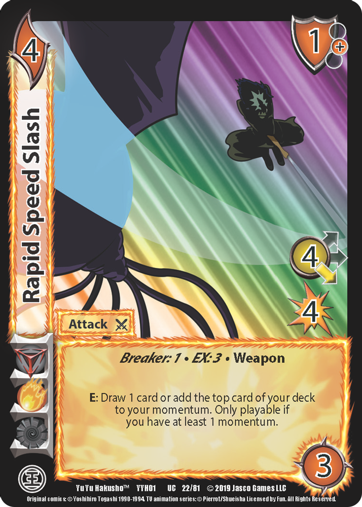 Rapid Speed Slash, Standard, front