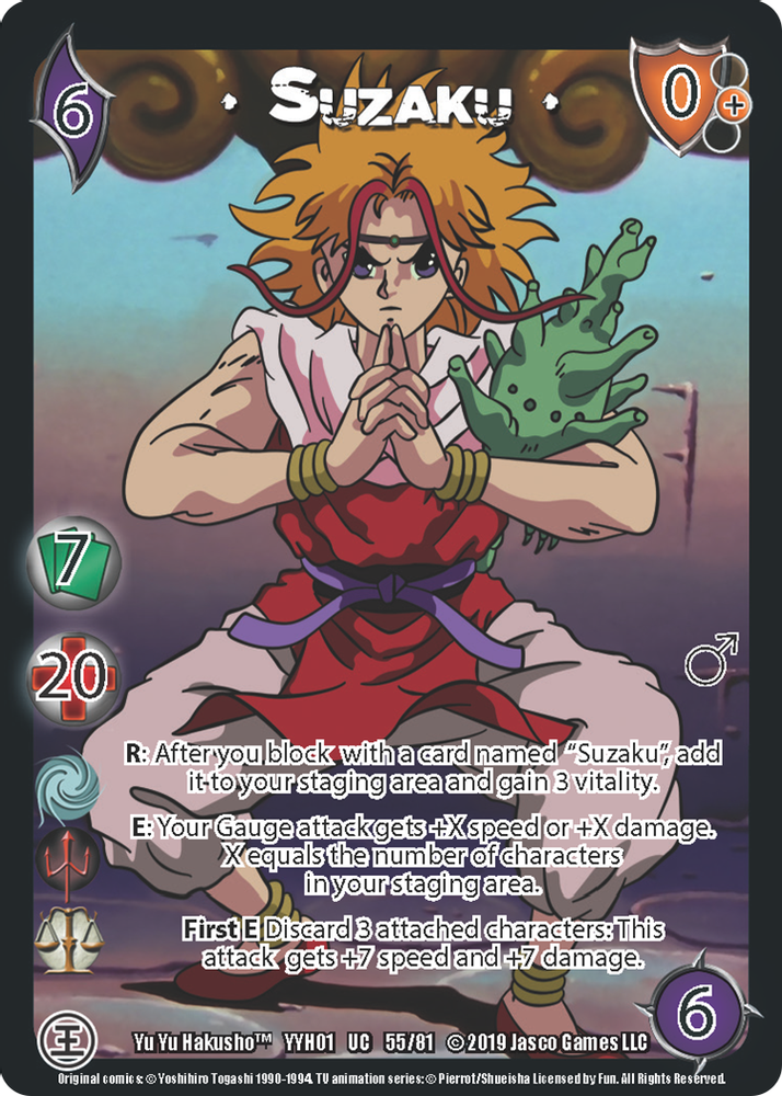 Suzaku, Standard, front