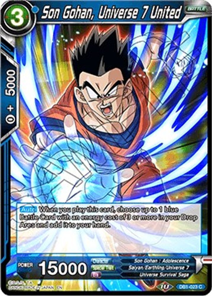 Son Gohan, Universe 7 United, Standard, front