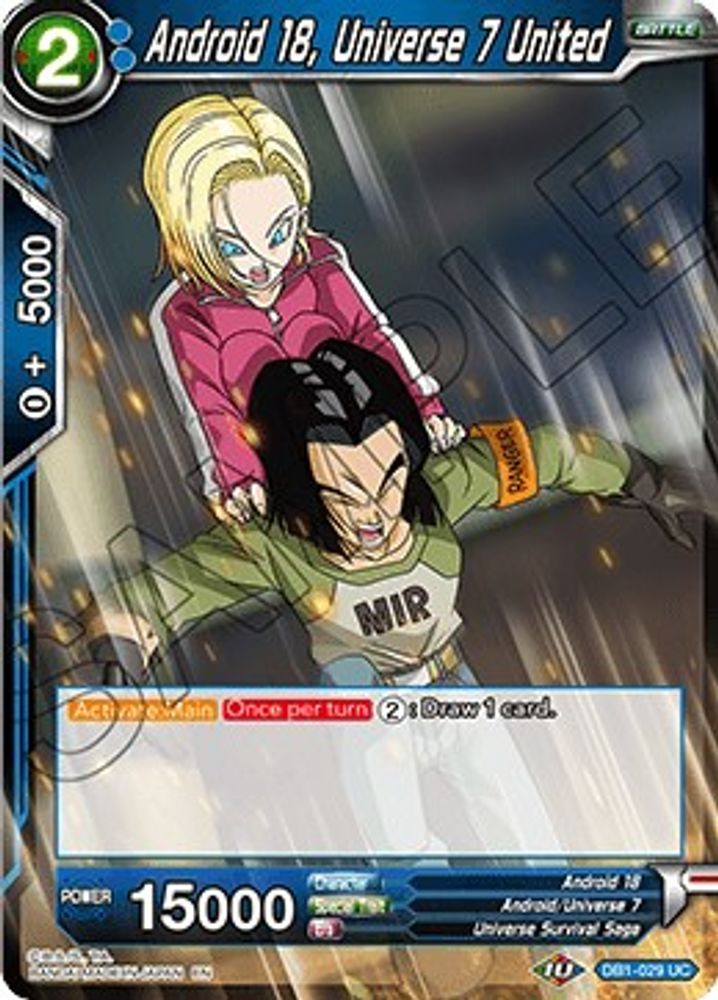 Android 18, Universe 7 United, Standard, front