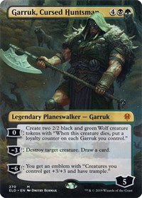 Garruk, Cursed Huntsman (Borderless), Throne of Eldraine