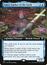 Emry, Lurker of the Loch (Extended Art), Throne of Eldraine