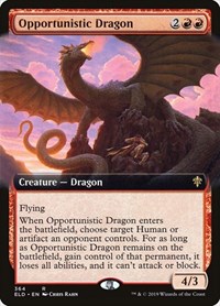 Opportunistic Dragon (Extended Art), Throne of Eldraine