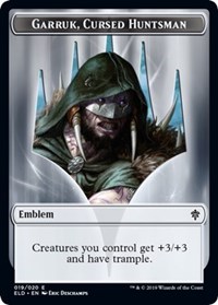Emblem - Garruk, Cursed Huntsman, Throne of Eldraine