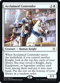 Acclaimed Contender, Prerelease Cards