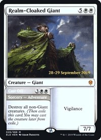 Realm-Cloaked Giant, Prerelease Cards