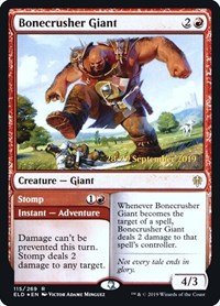Bonecrusher Giant, Prerelease Cards