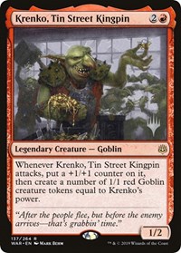 Krenko, Tin Street Kingpin, Promo Pack: Throne of Eldraine
