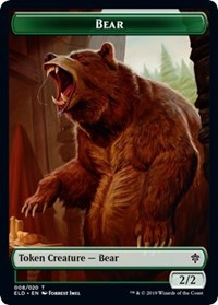 Bear // Food (017) Double-Sided Token, Throne of Eldraine