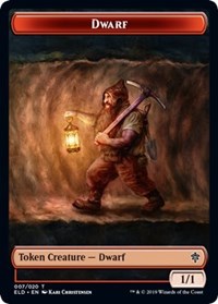 Dwarf // Food (018) Double-Sided Token, Throne of Eldraine