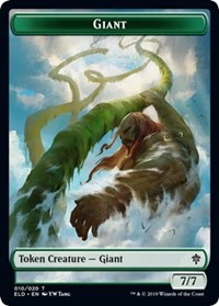 Giant // Food (015) Double-Sided Token, Throne of Eldraine