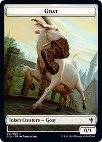 Goat // Food (015) Double-Sided Token, Throne of Eldraine