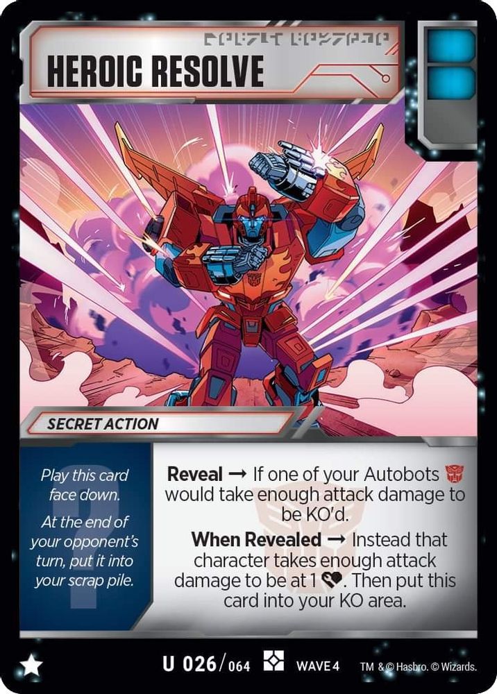 Heroic Resolve, Standard, front