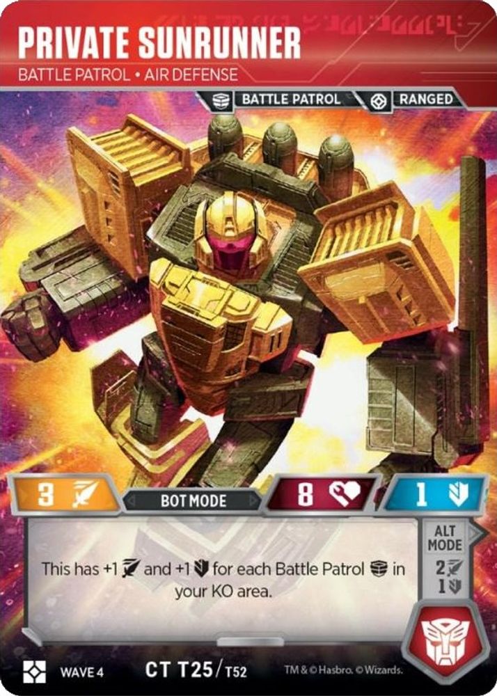 Private Sunrunner - Battle Patrol Air Defense, Foil, front