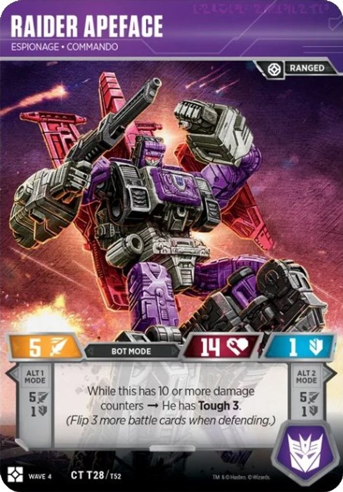 Raider Apeface - Espionage Commando, Foil, front