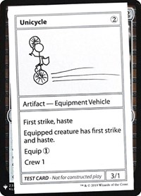 Unicycle, Mystery Booster: Convention Edition Exclusives